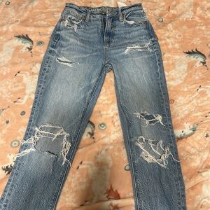 American Eagle Ripped Mom Jeans